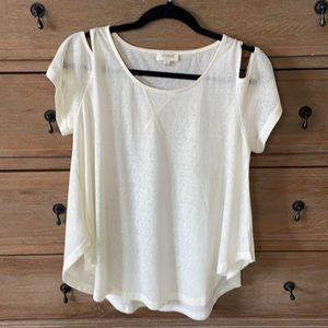 umgee cold shoulder tshirt